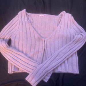 Cropped knitted sweater